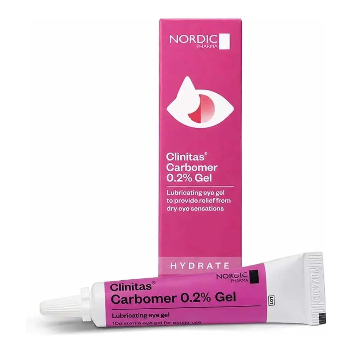 Clinitas Carbomer 0.2% Eye Gel 10g front packaging