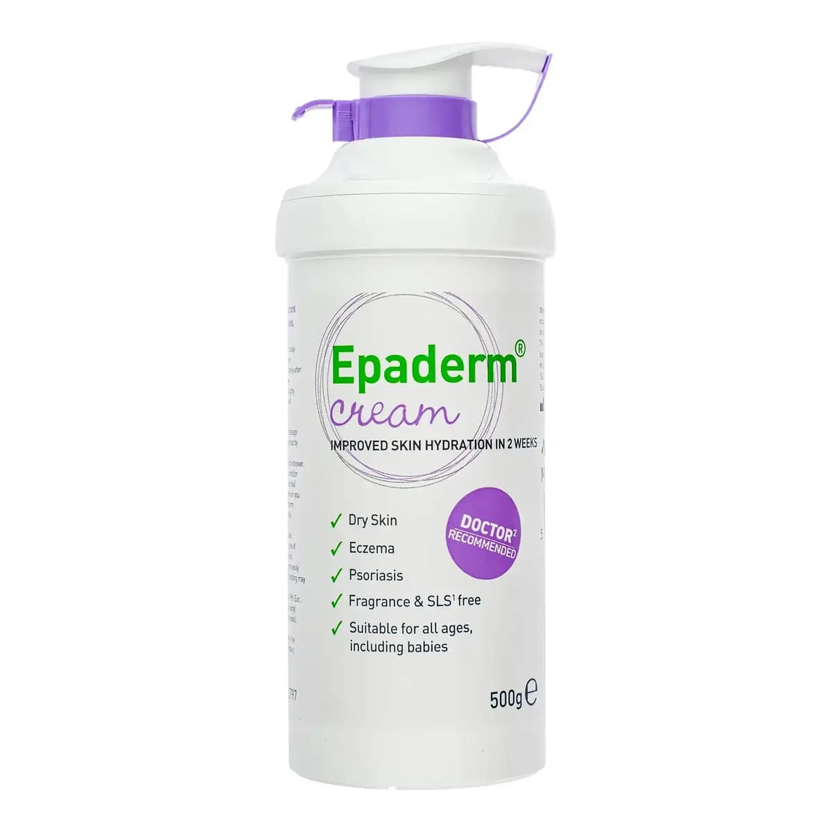 Epaderm Cream 500g front packaging