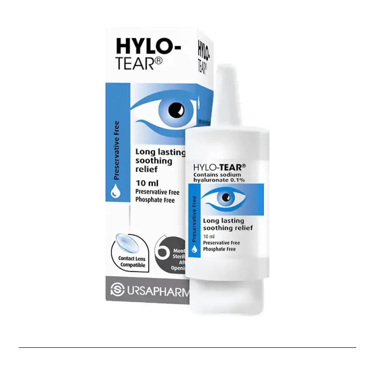 Hylo-Tear Lubricating Eye Drops 10ml front packaging