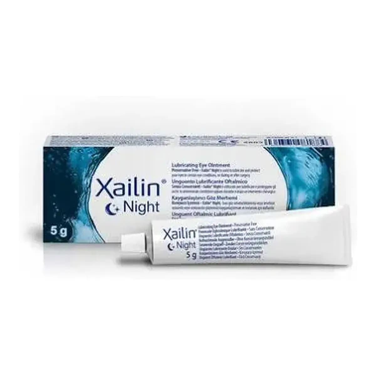 Xailin Night Lubricating Eye Ointment 5g front packaging